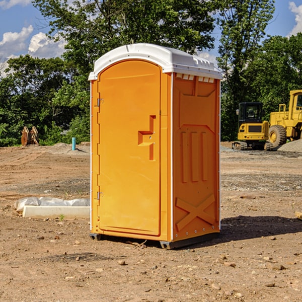 how often are the portable restrooms cleaned and serviced during a rental period in Parks LA